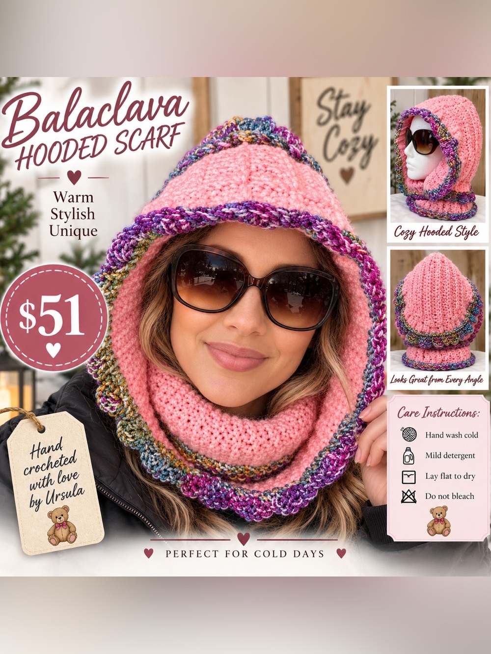 Balaclava HOODED SCARF